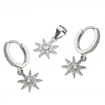 نیم ست نقره خورشید کد 651232