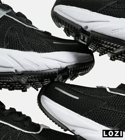 کفش کتانی مردانه و زنانه مشکی طوسی Nike cushlon مدل 7197