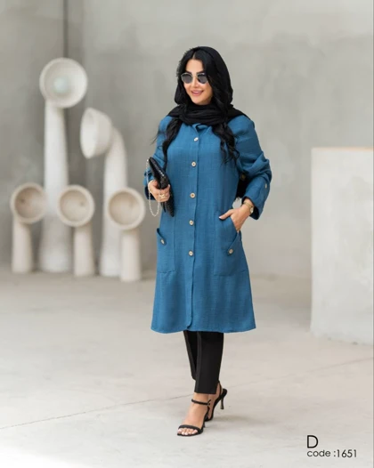 مانتو زنانه بلند تابستانه مدل آنیسا مدل آنیسا کد 1651