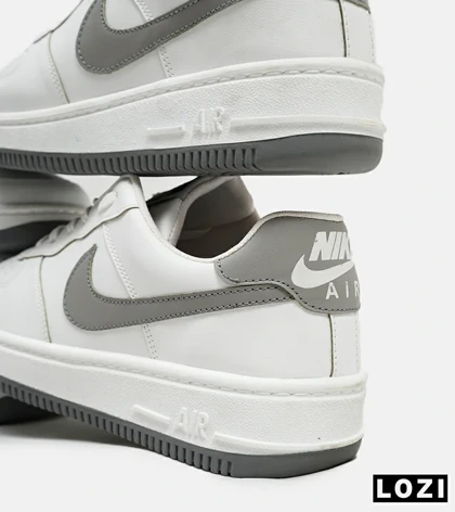 کفش کتانی بزرگ پا سفید طوسی NIKE AIR FORCE مدل 6325