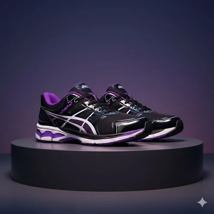 کفش ورزشی مردانه مشکی بنفش مدلRadman