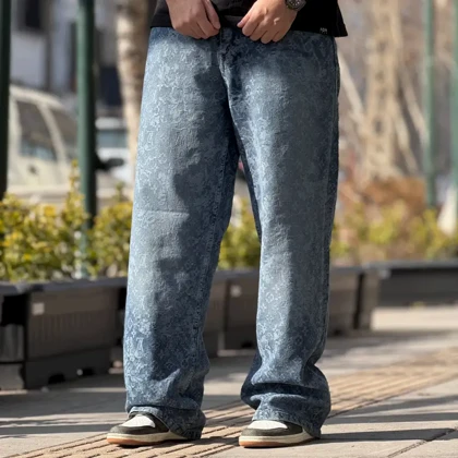 شلوار بگ 1751 کاستوم نقش برجسته LV