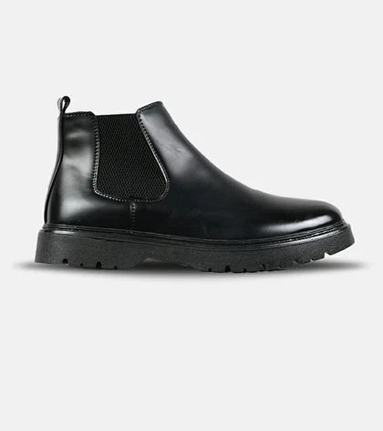 بوت مردانه چرمی مشکی ZARA مدل 7543