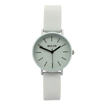 ساعت مچی زنانه برند بلونی بند سیلیکونی سفید اندکس