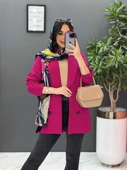 مانتو کتی چهاردکمه یقه آرشال