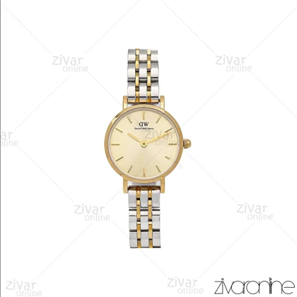 ساعت دنیل ولینگتون زنانه طلایی نقره ای صفحه طلایی خطی اسمال 105999