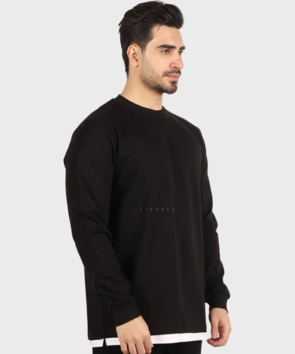 تیشرت آستین بلند مردانه ساده 2419