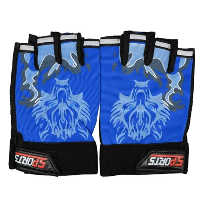 دستکش بدنسازی ولف اسپرت مدل 05334 آبی
