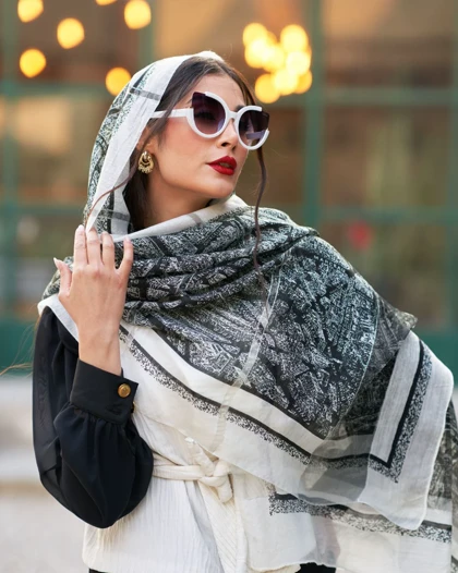 شال ویسکوز طرح مارک 20553