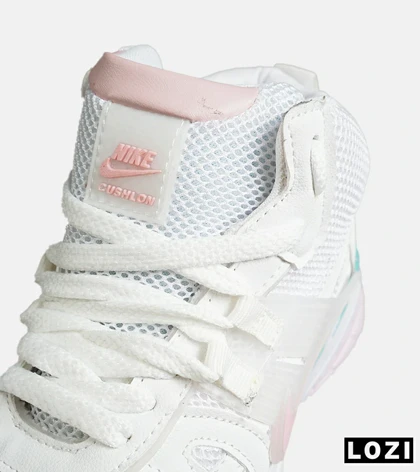 کفش کتانی ساق‌دار مردانه و زنانه سفید صورتی Nike cushlon مدل 7703