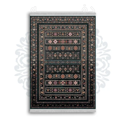 *جدید* فرشینه از جنس پارچه شانل مخمل ترک طرح فانتزی برند دفه کد 828