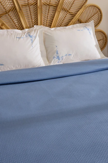 سرویس روتختی پیکه دو نفره Karaca Home مدل Ardelle پنبه - آبی