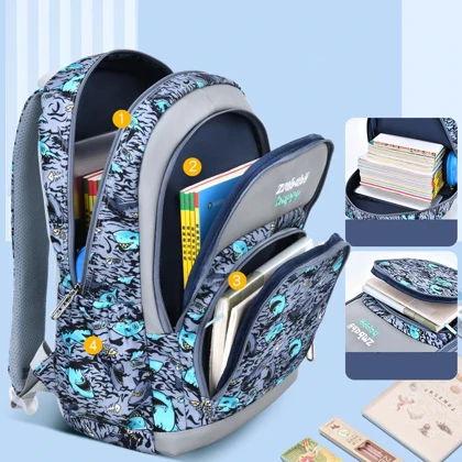 کوله پشتی طرح کوسه برند zmbaby وارداتی