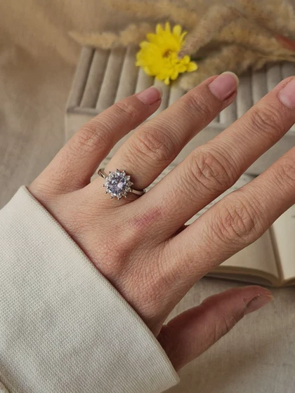 انگشتر جواهری فری سایز دایره