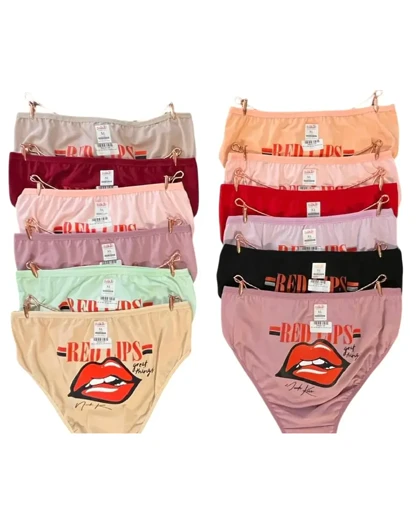 شورت زنانه پشت چاپ Lip Red