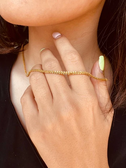 زنجیر خاویاری استیل 60سانت