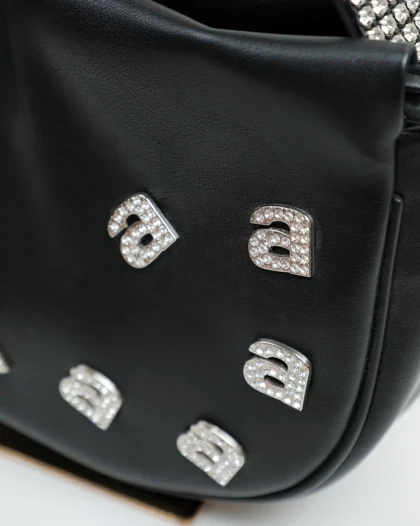 145BAG - کیف دسته نگینی ونگ F145
