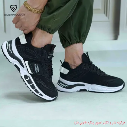 کفش کتانی گوچی مشکی سفید T