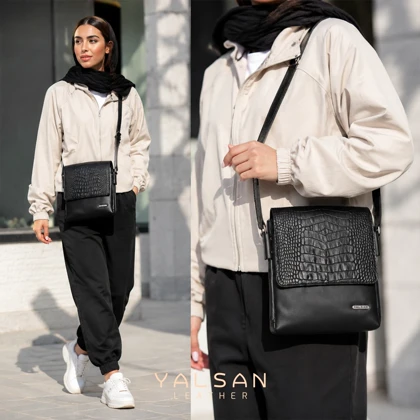کیف دوشی مردانه چرم یلسان مدل رادمان کد 044-GC