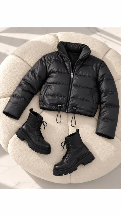 کاپشن شمعی زنانه کوتاه 307680