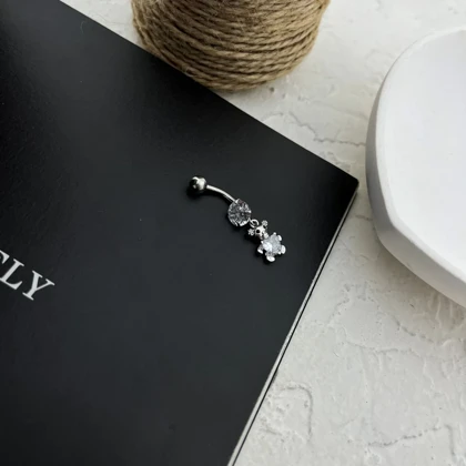 پیرسینگ ناف آویزدار طرح خرس