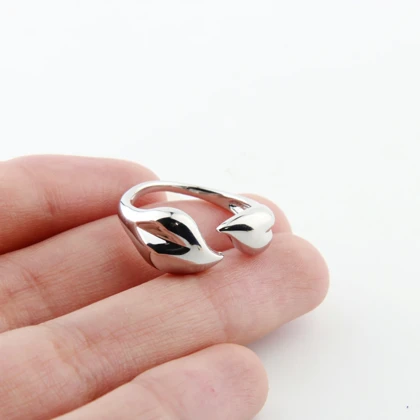 انگشتر زنانه مدل اشکی دو لاین