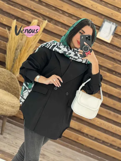 مانتو لینن دودکمه مدل آیریس