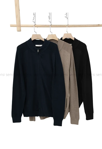 سویشرت بافت جلو زیپ کد20000039