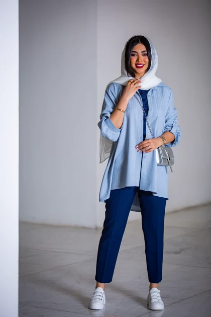 مانتو ژاکارد پیراهنی پایین کلوش