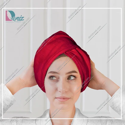 حوله سر طرح ساده مدل کلاه پیچ رنگ قرمز