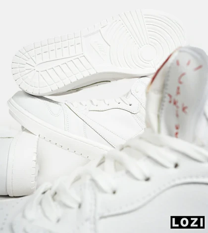 کفش کتانی ساق‌دار سفید مردانه و زنانه NIKE travis scott مدل 6700