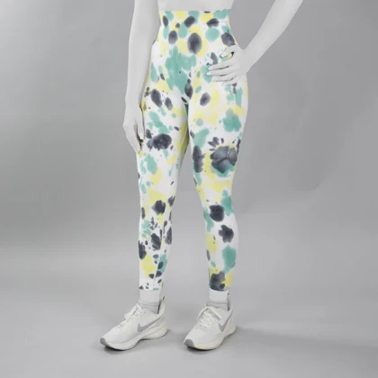 لگ سیملس ورزشی زنانه مدل G0029 سفید سبز