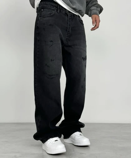 شلوار بگ استریت مردانه پارچه جین کجراه کیفیت مستر تضمین کیفیت