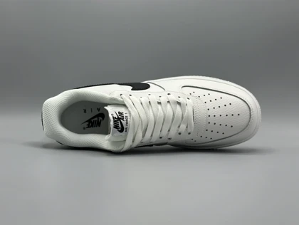 کتانی نایکی ایرفورس1 سفید نایک مشکی/Nike Air Force1 low