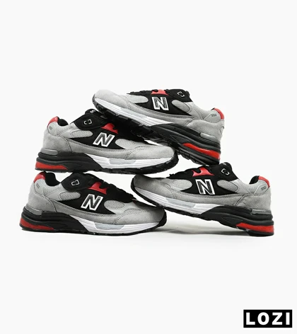 کفش کتانی طوسی مشکی قرمز Newbalance 992