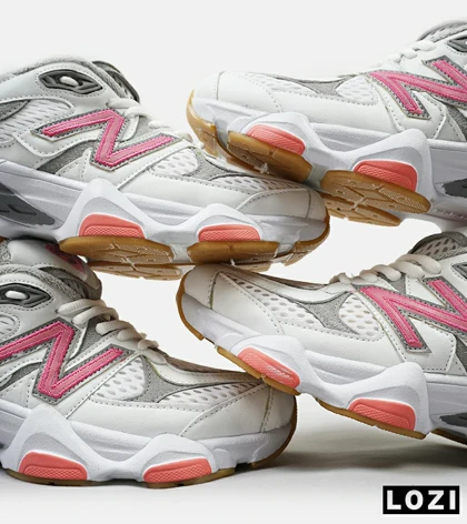 کفش کتانی مردانه و زنانه سفید سرخابی NEW BALANCE 9060