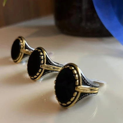 انگشتر استیل رنگ ثابت مردانه کد tw10023