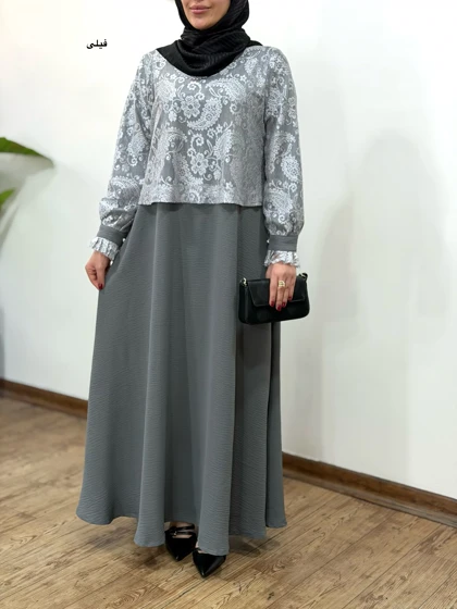 پیراهن مانتویی بلند ماریا