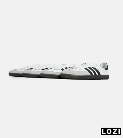 کفش کتانی مردانه و زنانه سفید مشکی ADIDAS Samba