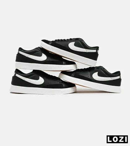 کفش نایک مردانه و زنانه مشکی سفید Nike Blazer Low 77