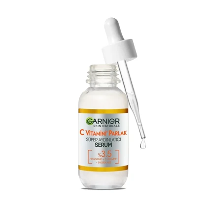 سرم روشن‌کننده گارنیه، مدل C Vitamini Parlak حاوی ویتامین C و هیالورونیک اسید حجم 30 میلی‌لیتر