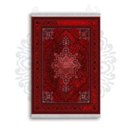 *جدید* فرشینه از جنس پارچه شانل مخمل ترک طرح فانتزی برند دفه کد 1452