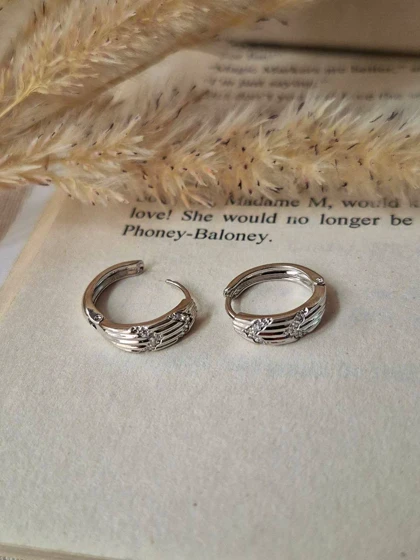 گوشواره حلقه نگینی ژوپینگ M63