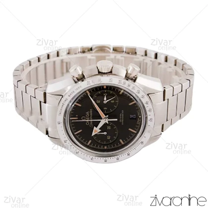 ساعت امگا اسپیدمستر مردانه سه موتوره سیلور صفحه مشکی 104551