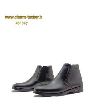 نیم بوت چلسی مردانه بغل زیپ چرم طبیعیsi934