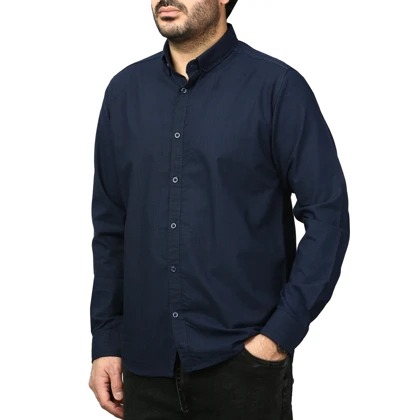 پیراهن آستین بلند لینن مردانه مدل 6105910