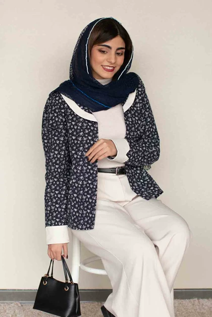 کت لینن کرکی گلبوته - کلاسیک گل‌دار