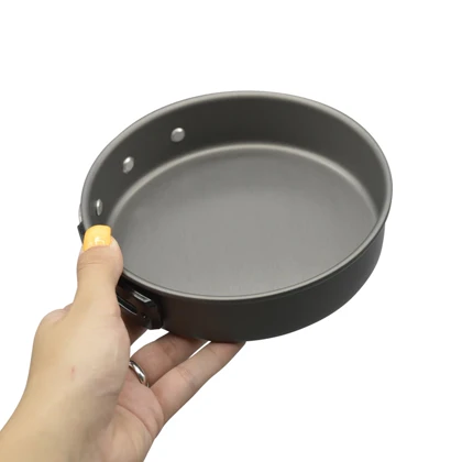 ماهیتابه دسته تاشو کمپینگ مدل 404F0956 کاور دار