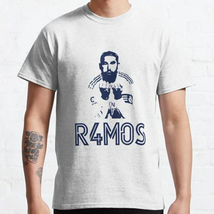 تیشرت ورزشی رئال مادرید | تیشرت Real Madrid CF طرح Sergio Ramos 20/21 کد 143800