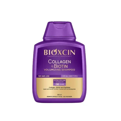 شامپو تقویت‌کننده و حجم‌دهنده بایوکسین حاوی کلاژن و بیوتین Bioxcin Collagen & Biotin Volumizing & Strengthening Shampoo